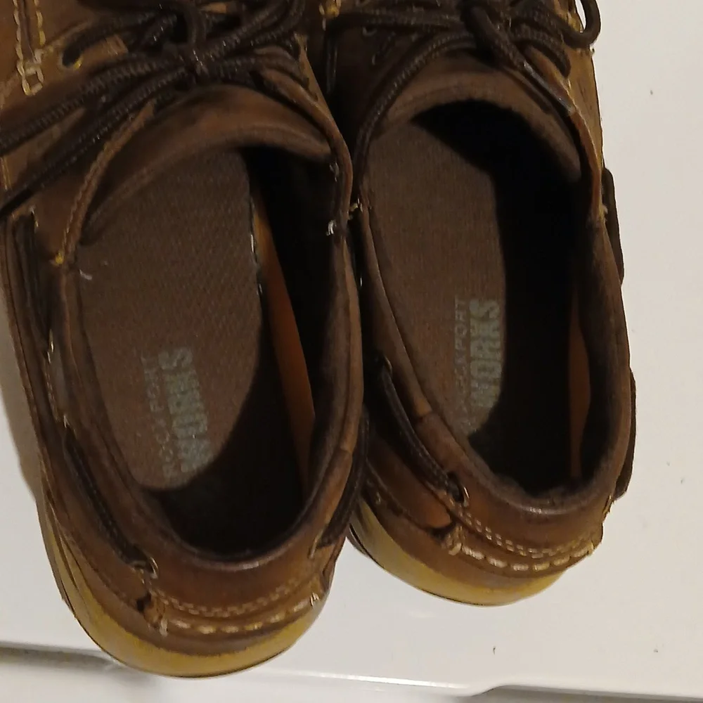 Rockport Works Steel Toe Brown Leather Men's Boat Shoes 10.5W